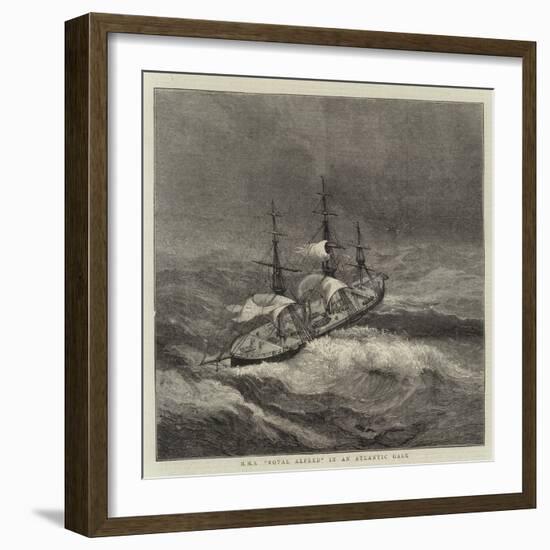 HMS Royal Alfred in an Atlantic Gale-Walter William May-Framed Giclee Print