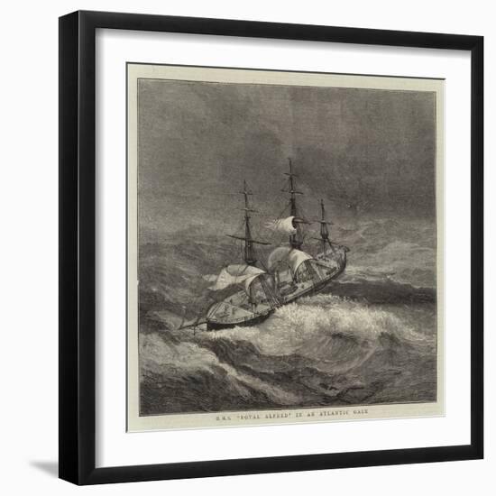 HMS Royal Alfred in an Atlantic Gale-Walter William May-Framed Giclee Print