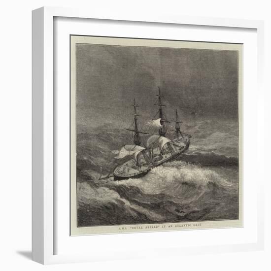 HMS Royal Alfred in an Atlantic Gale-Walter William May-Framed Giclee Print