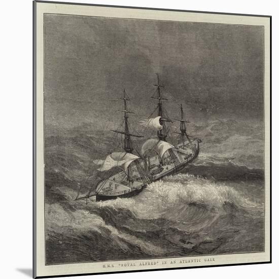 HMS Royal Alfred in an Atlantic Gale-Walter William May-Mounted Giclee Print