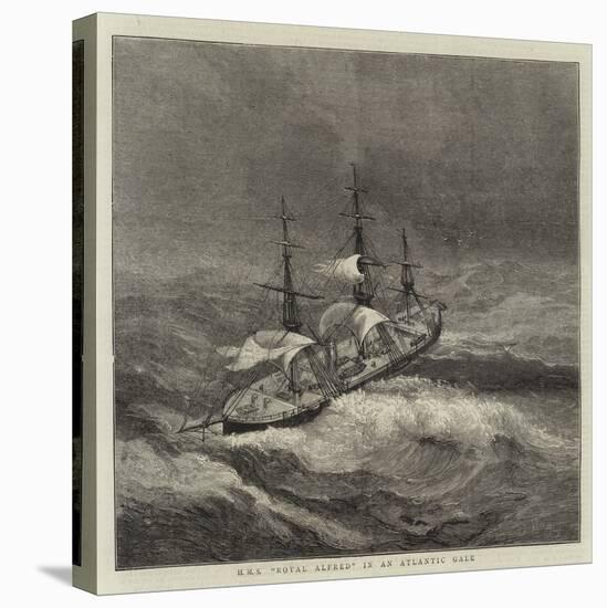 HMS Royal Alfred in an Atlantic Gale-Walter William May-Stretched Canvas