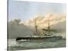 HMS Royal Sovereign, Royal Navy 1st Class Battleship, C1890-C1893-William Frederick Mitchell-Stretched Canvas