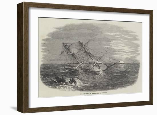 HMS Sappho, on the Main Reef at Honduras-null-Framed Giclee Print