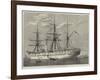 HMS Serapis Equipped for the Voyage of the Prince of Wales to India-null-Framed Giclee Print