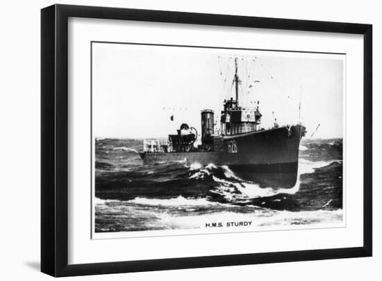 HMS Sturdy, S Class Destroyer, 1937-null-Framed Giclee Print