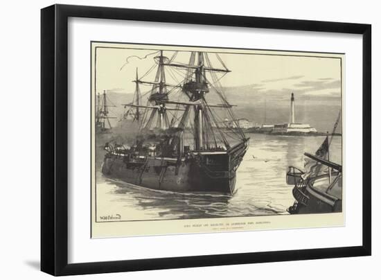 HMS Sultan Off Ras-El-Tin, or Lighthouse Fort, Alexandria-William Heysham Overend-Framed Giclee Print