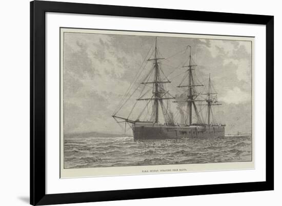 HMS Sultan, Stranded Near Malta-null-Framed Giclee Print