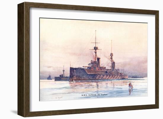 HMS Superb-null-Framed Art Print