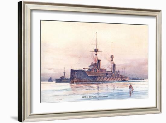 HMS Superb-null-Framed Art Print