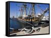 Hms Surprise at the Maritime Museum, Embarcadero, San Diego, California, USA-Richard Cummins-Framed Stretched Canvas