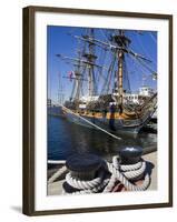 Hms Surprise at the Maritime Museum, Embarcadero, San Diego, California, USA-Richard Cummins-Framed Photographic Print