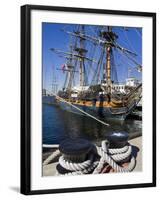 Hms Surprise at the Maritime Museum, Embarcadero, San Diego, California, USA-Richard Cummins-Framed Photographic Print