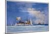 Hms Sydney Opens Fire on the German Cruiser Emden-Maurice Randall-Mounted Art Print
