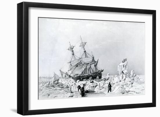 HMS Terror Held on Ice, 1836-null-Framed Giclee Print