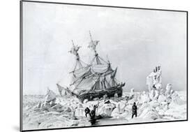 HMS Terror Held on Ice, 1836-null-Mounted Giclee Print