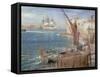 HMS the Victory at Portsmouth, 1907-Albert Goodwin-Framed Stretched Canvas