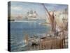 HMS the Victory at Portsmouth, 1907-Albert Goodwin-Stretched Canvas