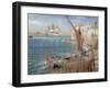 HMS the Victory at Portsmouth, 1907-Albert Goodwin-Framed Giclee Print