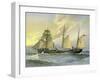 HMS Thrush, British 1st Class Gunboat, C1890-C1893-William Frederick Mitchell-Framed Giclee Print