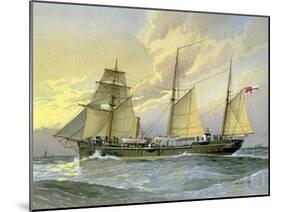 HMS Thrush, British 1st Class Gunboat, C1890-C1893-William Frederick Mitchell-Mounted Giclee Print