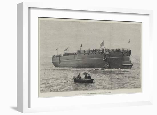 HMS Trafalgar, Launched at Portsmouth Last Week-null-Framed Giclee Print