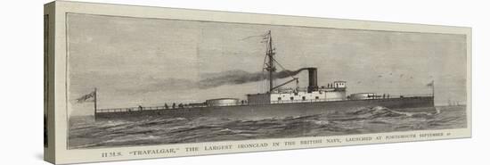 HMS Trafalgar, the Largest Ironclad in the British Navy, Launched at Portsmouth 20 September-null-Stretched Canvas