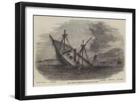 HMS Transit on the Rocks Off Cape Oelar, Banca Island-null-Framed Giclee Print