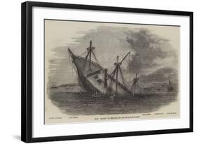 HMS Transit on the Rocks Off Cape Oelar, Banca Island-null-Framed Giclee Print