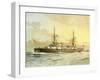 HMS Undaunted, Royal Navy 1st Class Cruiser, C1890-C1893-William Frederick Mitchell-Framed Giclee Print