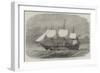 HMS Victoria, 102 Guns, the New Flagship of the Mediterranean Fleet-Edwin Weedon-Framed Giclee Print