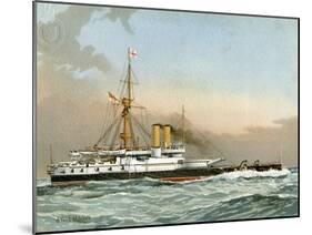 HMS Victoria, Royal Navy 1st Class Battleship, C1890-C1893-William Frederick Mitchell-Mounted Giclee Print