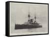 HMS Victorious Stranded at Port Said on Her Way to China-null-Framed Stretched Canvas