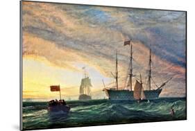 Hms Victory, 1850'S (Oil on Canvas)-Henry Dawson-Mounted Giclee Print
