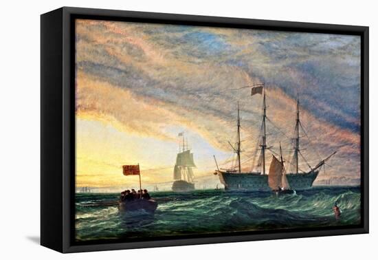 Hms Victory, 1850'S (Oil on Canvas)-Henry Dawson-Framed Stretched Canvas