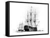 HMS Victory at Portsmouth, 19th Century-null-Framed Stretched Canvas