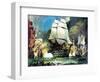 Hms Victory at the Battle of Trafalgar-McConnell-Framed Giclee Print