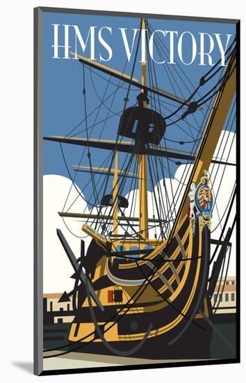 HMS Victory - Dave Thompson Contemporary Travel Print-Dave Thompson-Mounted Giclee Print