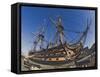 Hms Victory, Flagship of Admiral Horatio Nelson, Portsmouth, Hampshire, England, UK-James Emmerson-Framed Stretched Canvas