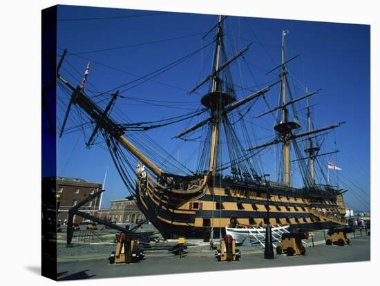 Hms Victory in Dock at Portsmouth, Hampshire, England, United Kingdom, Europe-Nigel Francis-Stretched Canvas