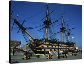 Hms Victory in Dock at Portsmouth, Hampshire, England, United Kingdom, Europe-Nigel Francis-Stretched Canvas