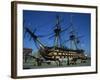 Hms Victory in Dock at Portsmouth, Hampshire, England, United Kingdom, Europe-Nigel Francis-Framed Photographic Print