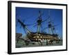 Hms Victory in Dock at Portsmouth, Hampshire, England, United Kingdom, Europe-Nigel Francis-Framed Photographic Print