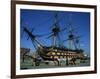 Hms Victory in Dock at Portsmouth, Hampshire, England, United Kingdom, Europe-Nigel Francis-Framed Photographic Print