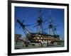 Hms Victory in Dock at Portsmouth, Hampshire, England, United Kingdom, Europe-Nigel Francis-Framed Photographic Print