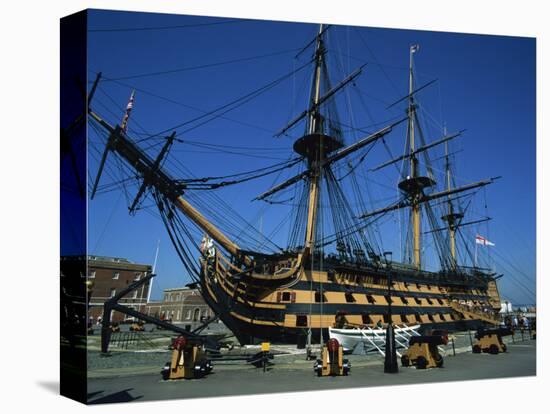 Hms Victory in Dock at Portsmouth, Hampshire, England, United Kingdom, Europe-Nigel Francis-Stretched Canvas