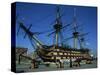 Hms Victory in Dock at Portsmouth, Hampshire, England, United Kingdom, Europe-Nigel Francis-Stretched Canvas