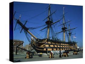 Hms Victory in Dock at Portsmouth, Hampshire, England, United Kingdom, Europe-Nigel Francis-Stretched Canvas