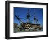 Hms Victory in Dock at Portsmouth, Hampshire, England, United Kingdom, Europe-Nigel Francis-Framed Photographic Print