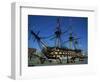 Hms Victory in Dock at Portsmouth, Hampshire, England, United Kingdom, Europe-Nigel Francis-Framed Photographic Print