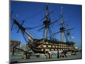 Hms Victory in Dock at Portsmouth, Hampshire, England, United Kingdom, Europe-Nigel Francis-Mounted Photographic Print